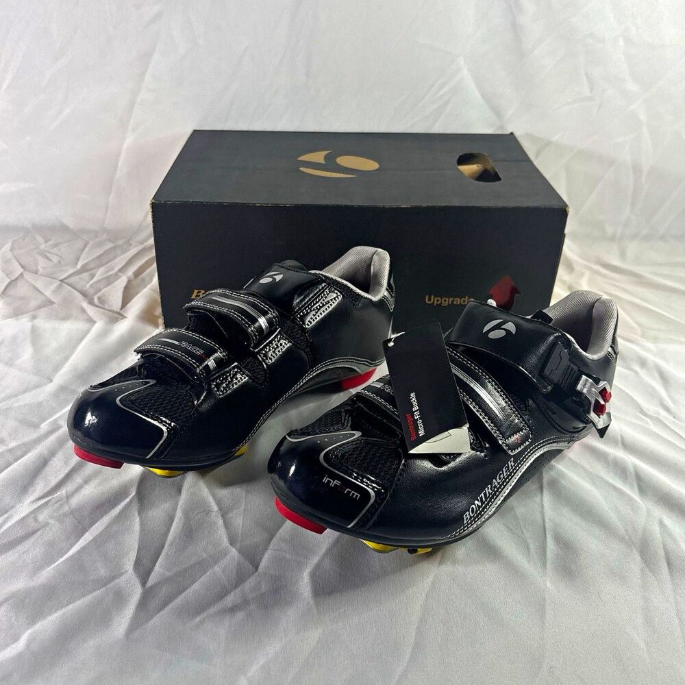 Bontrager Race DLX Road Cycling Shoes Black EU 42 US 9 3-Bolt Hook & Loop